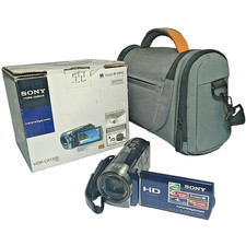 Sony Handycam HDR-CX130E Digitalcamcorder Blau CMOS Exmor R Full HD Zoom ×30