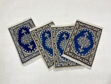 4 X Wunderschöner Perserteppich Nain mit Seide ( 60 X 40 Cm ) Orientteppich  Neu