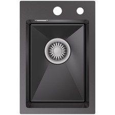 30x45 cm Einbauspüle Edelstahl Küchenspüle Spülbecken mit Ablaufgarnitur Küchen