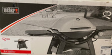 Weber Q 3000 Gasgrill mit Rollwagen, Piezo-Zündung, Farbe:Titanium, 560600079