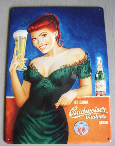 Blechschild budweiser budvar - blechschild,