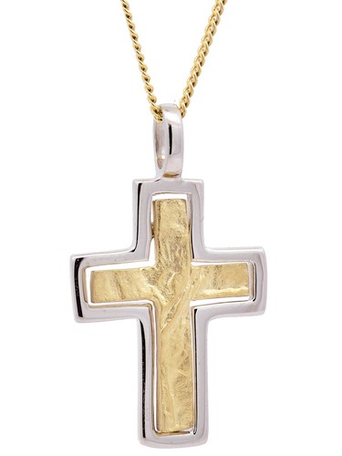 Anhänger kreuz mit massiver - anhänger,