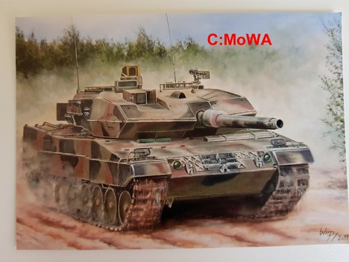 Postkarte kampfpanzer leopard - (kampfpanzer,