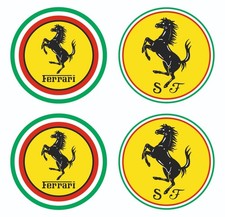 Ferrari Aufkleber 4X6cm Sticker Logo Tuning Wasser Dicht Wärme Schutz Wetterfest