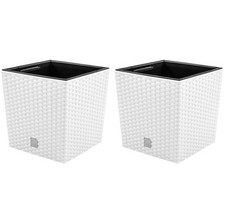 Rattan Pflanzkübel 2er Set