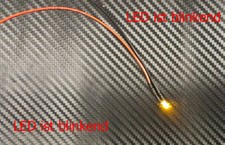 LED 3mm GELB gefärbt BLINKEND 6-12V Beleuchtung Auto Boot Flugzeug Straßenschild