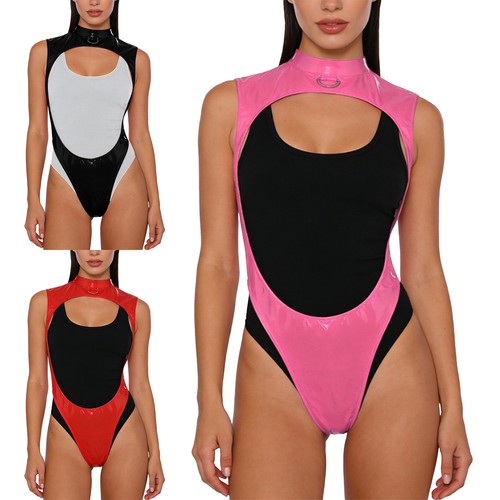 Damen wetlook body lack leder - damen,