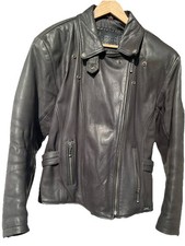 Motorrad Lederjacke Schwarz