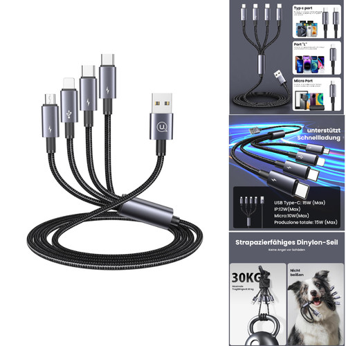 Multi ladekabel 1 - 1, 1,2m