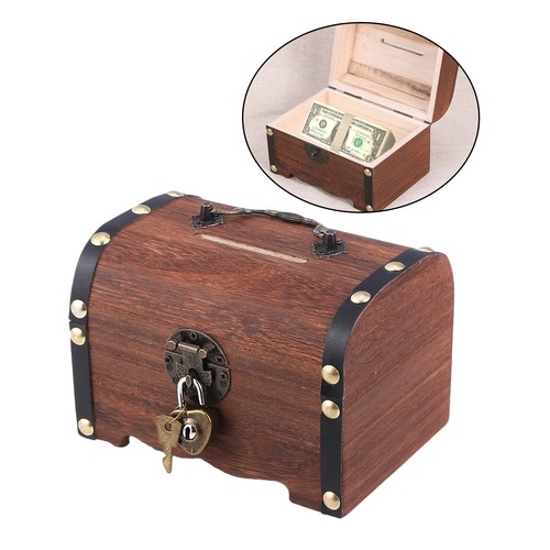 Holz schatztruhe sparschwein - schatztruhe,