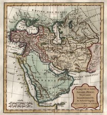 Türkisches Reich Original Kupferstich Landkarte Delamarche 1806