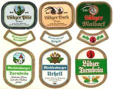 6 Bieretiketten DDR + später