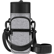 Wasserflaschentasche Neopren Trinkflasche Beutel mit Taschen, verstellbarer Gurt