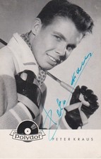 PETER KRAUS Original Autogramm signierte Polydor Postkarte 60er Jahre