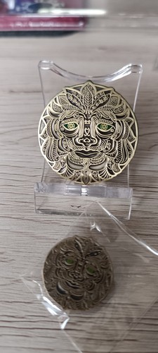 Geocoin mit floralem motiv - floralem,