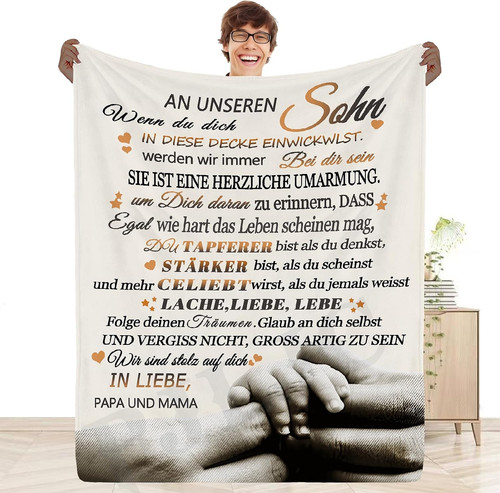 Sohn geschenk kuscheldecke - sohn,