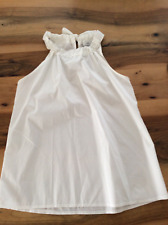 Blusentop aus Italien in weiß mit hübschem Stehkragen, One Size, Baumwolle