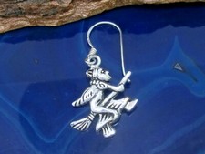 1 Stück Ohrring Hexe 925 Sterling Silber Ohrhänger Einzelstück Brockenhexe