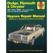 Dodge Plymouth Chrysler 6-Zylinder V8 1971-1989 Reparaturhandbuch Haynes
