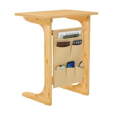 Beistelltisch aus Bambus mit Stofftaschen – praktisch, stabil & vielseitig