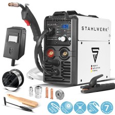 STAHLWERK Schweißgerät 5 in 1 Kombi MIG/MAG 160 M IGBT – ARC/MMA, Lift TIG, FLUX