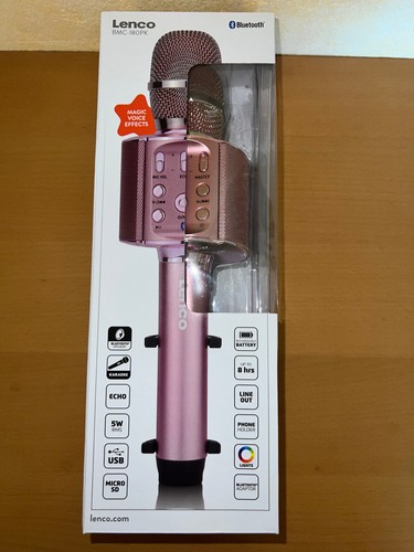 Lenco karaoke mikrofon pink - -,