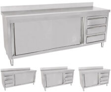 Schiebetürenschrank Arbeitsschrank Arbeitstisch Gastronomie Edelstahl Beeketal