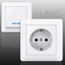Steckdose, Steckdosen, Schalter, Lichtschalter, Wechselschalter, Dimmer LUNIS