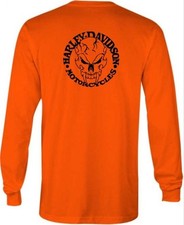 HARLEY DAVIDSON Sweatshirt orange, Fruit of the Loom Größe L