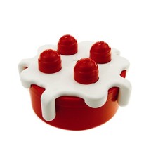 1x Lego Duplo Torte Kuchen rot