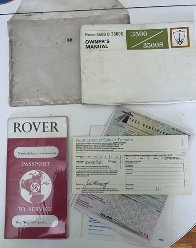 Rover 3500 3500s owner s - rover, p6
