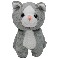 Mini Katze, grau-weiß Kuscheltier 10cm Gebraucht Katze