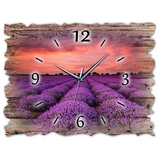 BM Holz Wanduhr leise lautlos Funkwanduhr gross XXL Shabby Vintage 9922-H1-funk