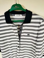 Lacoste Polo Kleid Gr. 38 Schwarz/Weiß gestreift