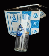 12 Hannen Alt Biergläser Stangen vintage Gastro 0,2l Fundstücke noch ovp