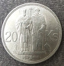 20 Kronen (Korun) - 1941 - Slowakei - Top Erhaltung - Silber