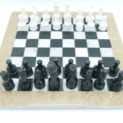 Marmor schachspiel schachbrett - marmor,