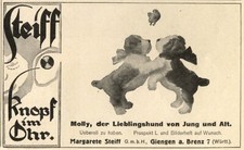 Steiff Molly Reklame 1925 Hund