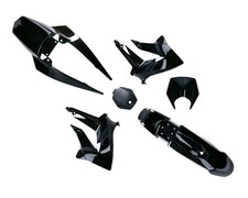 Verkleidungskit schwarz passt für Derbi Senda 2011-, Gilera RCR SMT 2011- Moped