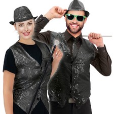 Pailletten Weste unisex
