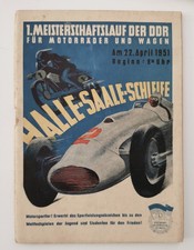 Halle Saale Schleife, 1951, DDR Motorsport, Programmheft, Rennsport, Oldtimer