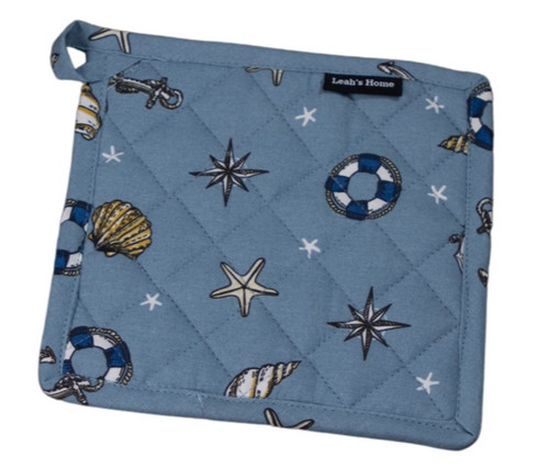 Topflappen nautilus blau - topflappen,