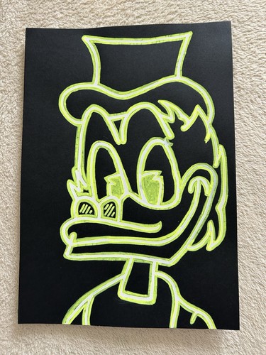 Painting dagobert duck glow - duck,