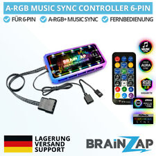 BRAINZAP A-RGB RGB 5V/6PIN Controller Lüfter Fan Music Aura Asus Asrock Coolmoon