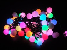 LED Kugel-Lichterkette bunt