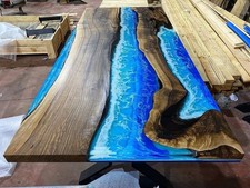 Blue Resin River Table -