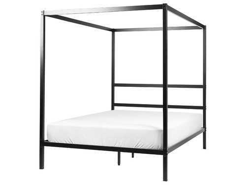 Himmelbett metall schwarz 140 - schwarz,