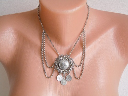 Collier kette münz anhänger - kette,