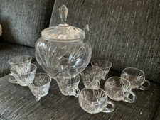 Bleikristall  Set Bowle mit