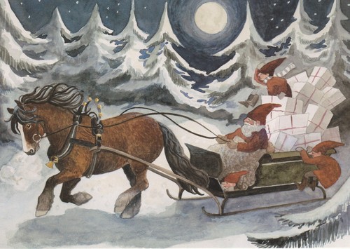 Ansichtskarte tomte nisser - ansichtskarte,, im